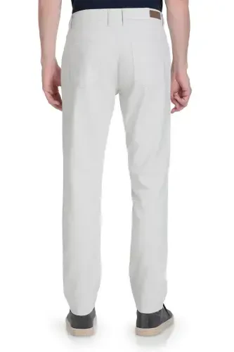 Gray Relaxed Fit 5-Pocket Canvas Pants-Gray - 5