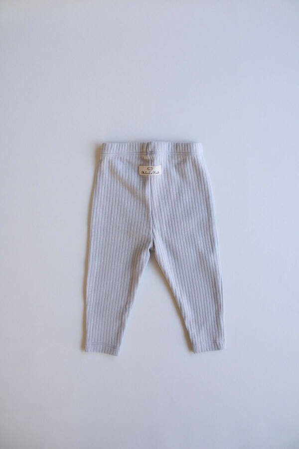 Gray Ribbed Baby Leggings - 6