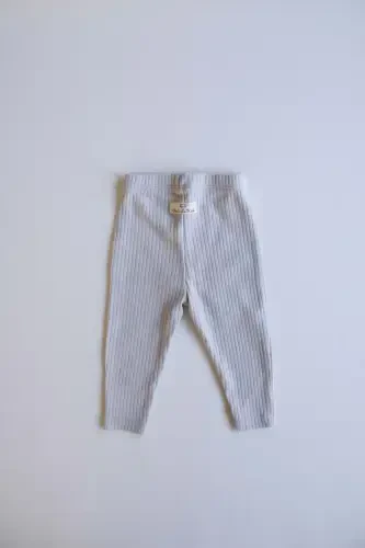 Gray Ribbed Baby Leggings - OHLALAKOALA (1)