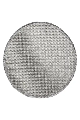 Gray Round Soft Touch Carpet Rug Living Room Kitchen Hallway Runner Woven Machine Carpet 0011 FLAT-Gray 2 - 5