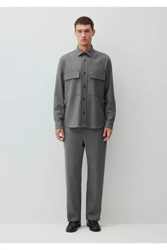 Gray Shirt Regular Fit / Normal Cut 0211279-8002 - 2