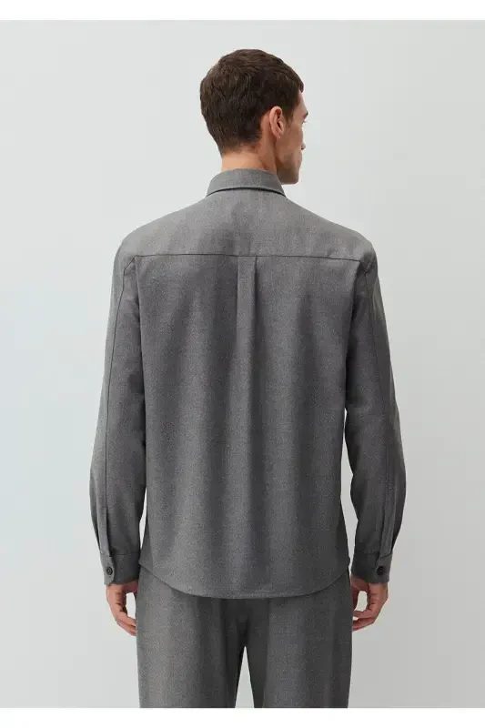 Gray Shirt Regular Fit / Normal Cut 0211279-8002 - 3