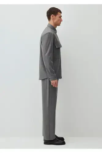 Gray Shirt Regular Fit / Normal Cut 0211279-8002 - 4