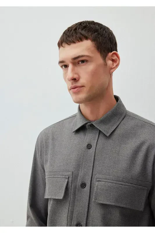 Gray Shirt Regular Fit / Normal Cut 0211279-8002 - 5