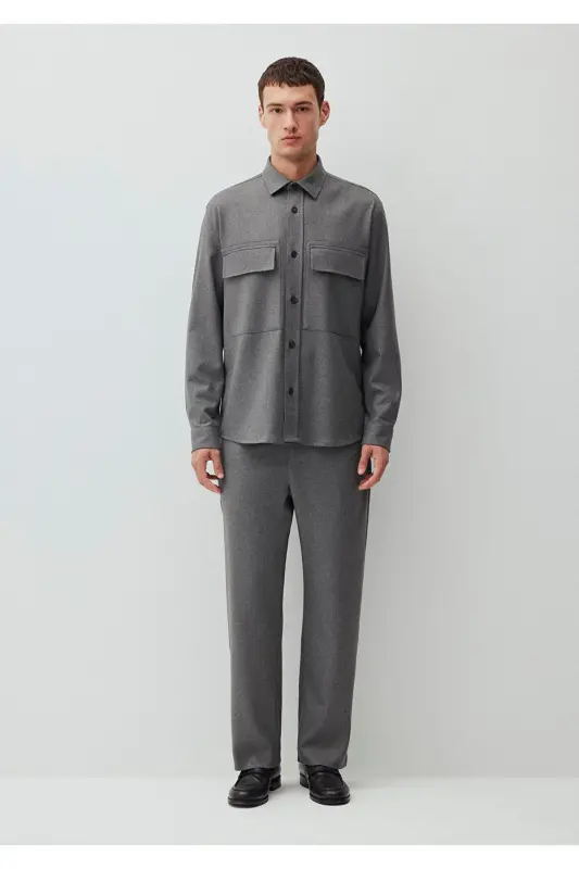 Gray Shirt Regular Fit / Normal Cut 0211279-8002 - 2
