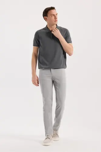 Gri Slim Fit 5 Cep Spor Pantolon 