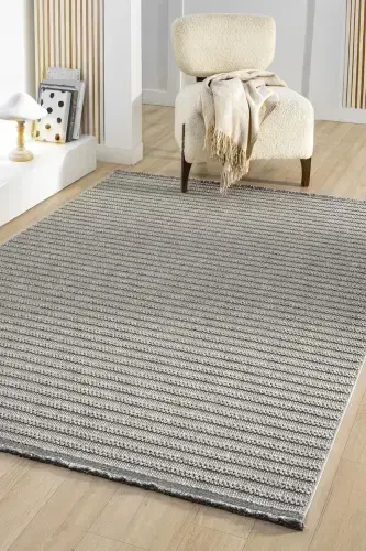 Gray Soft Textured Carpet Rug Living Room Kitchen Hallway Runner Woven Machine Carpet 0011-Gray 1 - 3