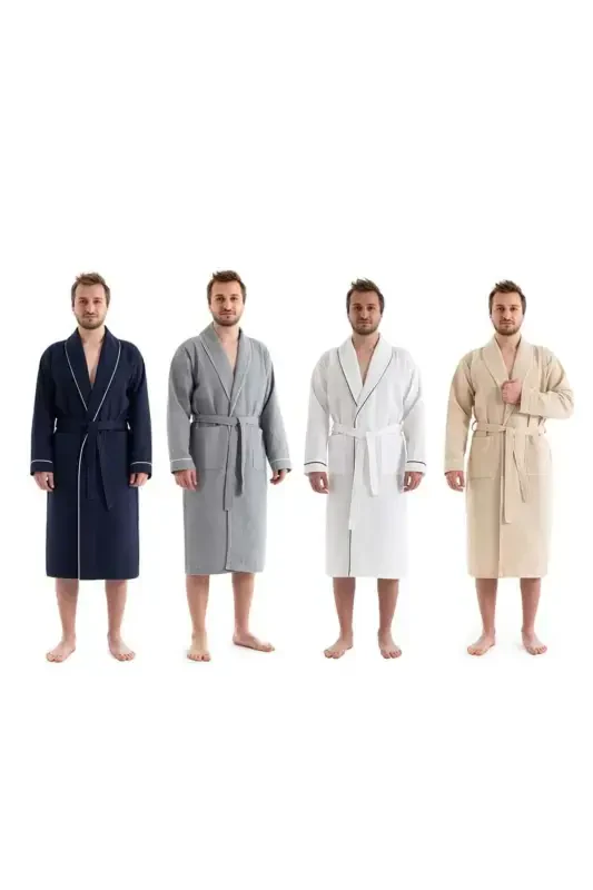 Gray Soho Pike Robe - Unisex Absorbent And Soft Robe Model - L/xl-Gray - 7