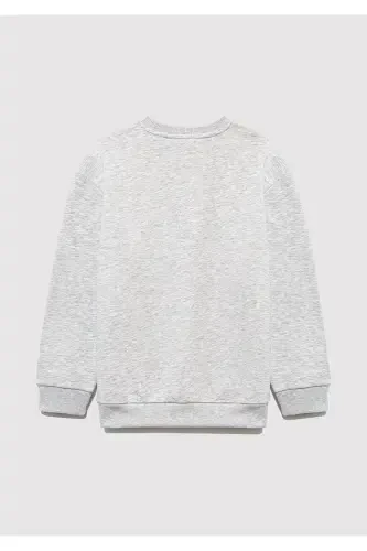 Gray Sweatshirt with Logo 6s10031-85438 - 4