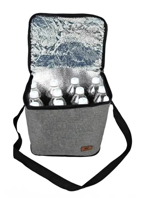 Gray Thermos Bag - Thermal Insulated Food Carrier Bag - 1 Ice Pack Gift-Gray - 1