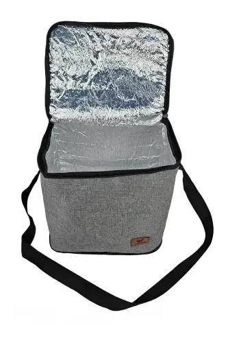 Gray Thermos Bag - Thermal Insulated Food Carrier Bag - 1 Ice Pack Gift-Gray - WOYS (1)