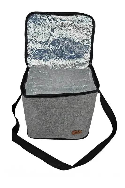 Gray Thermos Bag - Thermal Insulated Food Carrier Bag - 1 Ice Pack Gift-Gray - 2