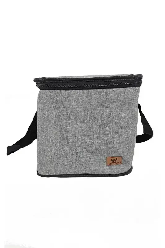Gray Thermos Bag - Thermal Insulated Food Carrier Bag - 1 Ice Pack Gift-Gray - 3