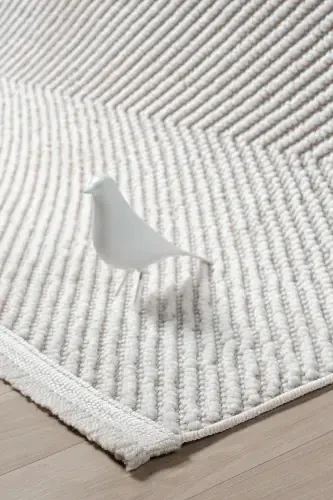 Gray White Soft Textured Carpet Rug Living Room Kitchen Hallway Runner Woven Machine Carpet 0013-Gray 5 - ELIZ HOME (1)