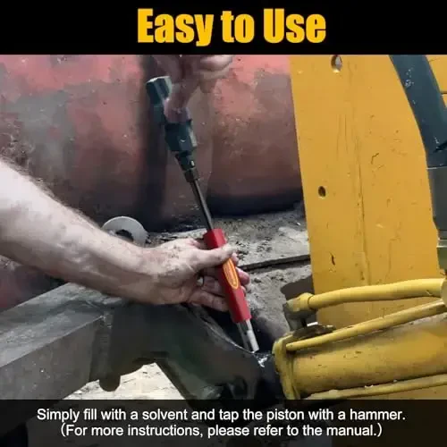 Grease Fitting Cleaning Tool -Grease Zerk Cleaner, Zerk Fitting Cleaning Tool, Remove Old Dried Grease from Fittings, Pins, Shafts, Bushings, and Joints (Red) - 2