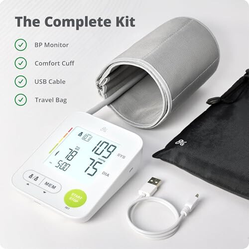 Greater Goods Bluetooth Blood Pressure Monitor for Home Use, Upper Arm BP Monitor with Balance Health App - 6