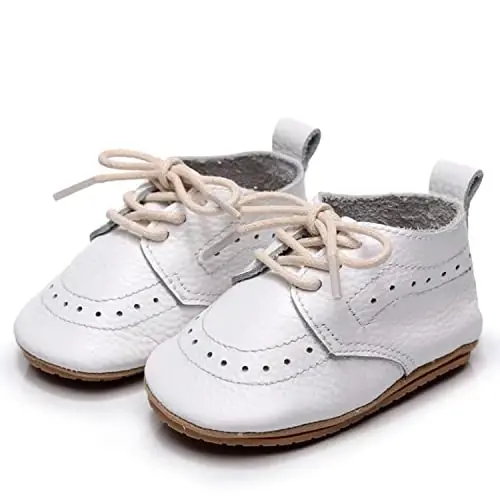 Greceen Infant Baby Boys Girls Leather Loafers Comfort Oxford Dress Wedding Shoes First Walker Outdoor Shoes Crib Shoes - GRECEEN (1)