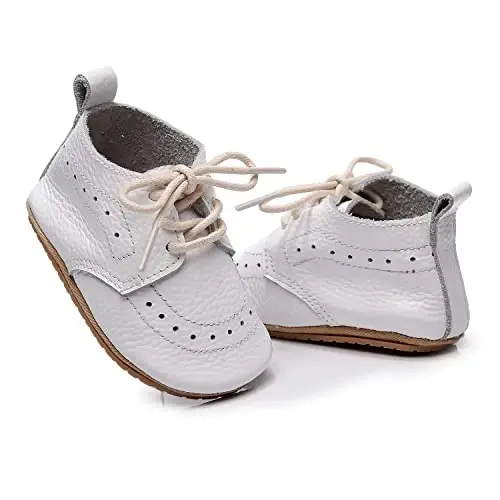 Greceen Infant Baby Boys Girls Leather Loafers Comfort Oxford Dress Wedding Shoes First Walker Outdoor Shoes Crib Shoes - 3