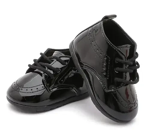 Greceen Infant Baby Boys Girls Leather Loafers Comfort Oxford Dress Wedding Shoes First Walker Outdoor Shoes Crib Shoes - 5