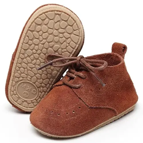 Greceen Infant Baby Boys Girls Leather Loafers Comfort Oxford Dress Wedding Shoes First Walker Outdoor Shoes Crib Shoes - GRECEEN