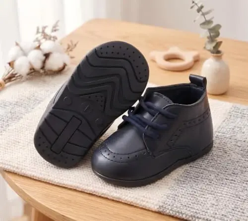 Greceen Infant Baby Boys Girls Leather Loafers Comfort Oxford Dress Wedding Shoes First Walker Outdoor Shoes Crib Shoes - 3