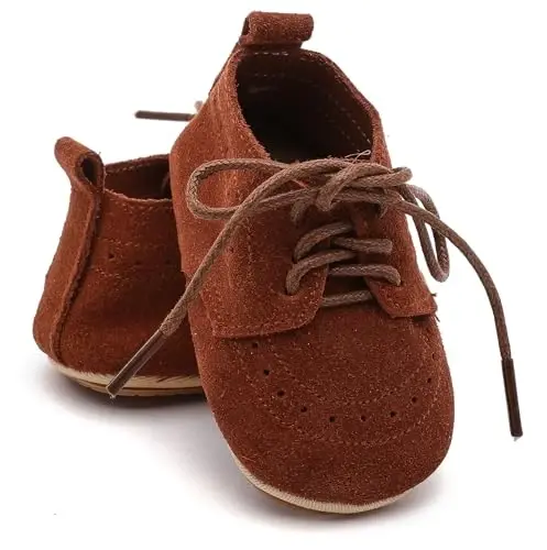 Greceen Infant Baby Boys Girls Charm Loaferlar Konfor Oxford Liboslari To'y Poyabzallari Birinchi Yuruvchi Ochiq Oyoq Kiyimlar Beshik Poyabzallari - 3
