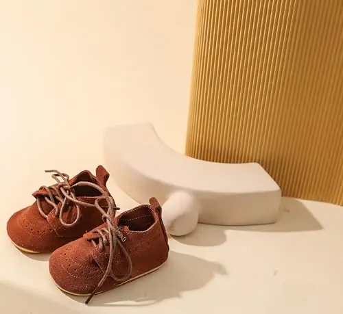 Greceen Infant Baby Boys Girls Charm Loaferlar Konfor Oxford Liboslari To'y Poyabzallari Birinchi Yuruvchi Ochiq Oyoq Kiyimlar Beshik Poyabzallari - 4