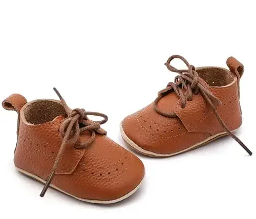 Greceen Infant Baby Boys Girls Charm Loaferlar Qulay Oxford To'y Poyafzallari Birinchi Qadam Tashuvchi Tashqi Poyafzallar Beshik Poyafzallari - 4