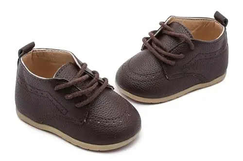 Greceen Infant Baby Boys Girls Leather Loafers Comfort Oxford Dress To'y Poyafzallari Birinchi yuruvchi tashqi poyafzal to'shak poyafzallari - 6