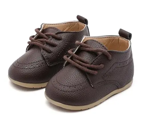 Greceen Infant Baby Boys Girls Leather Loafers Comfort Oxford Dress To'y Poyafzallari Birinchi yuruvchi tashqi poyafzal to'shak poyafzallari - 7