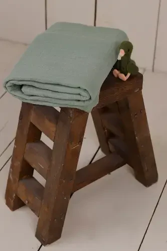 Green 4 Layers Multi-Purpose Muslin Swaddle Blanket-Sea Green - 1