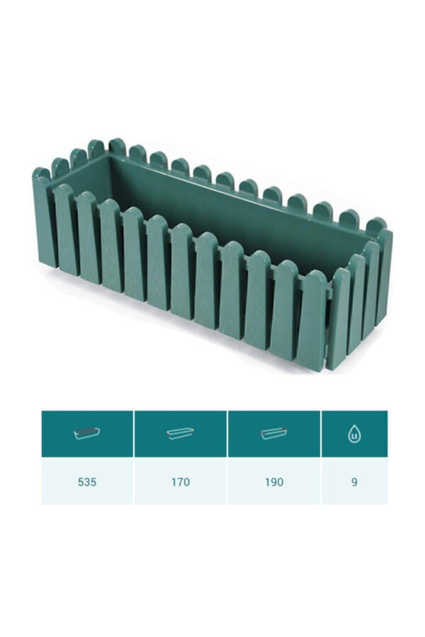 Green 9 L Balcony Rail Planter Hanging - 6