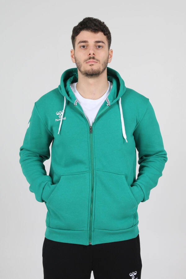 Green cotton sweatshirt - 1