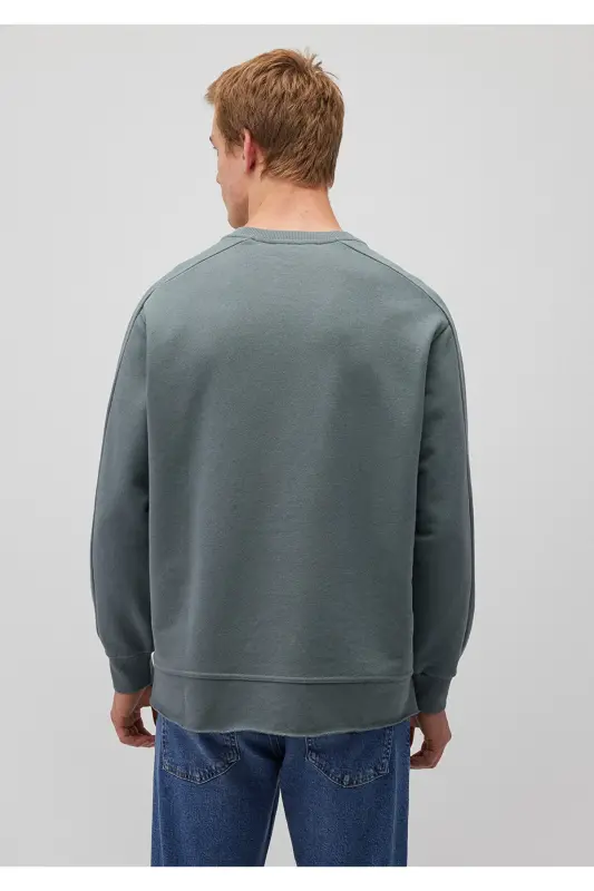Green crew neck sweatshirt - 4