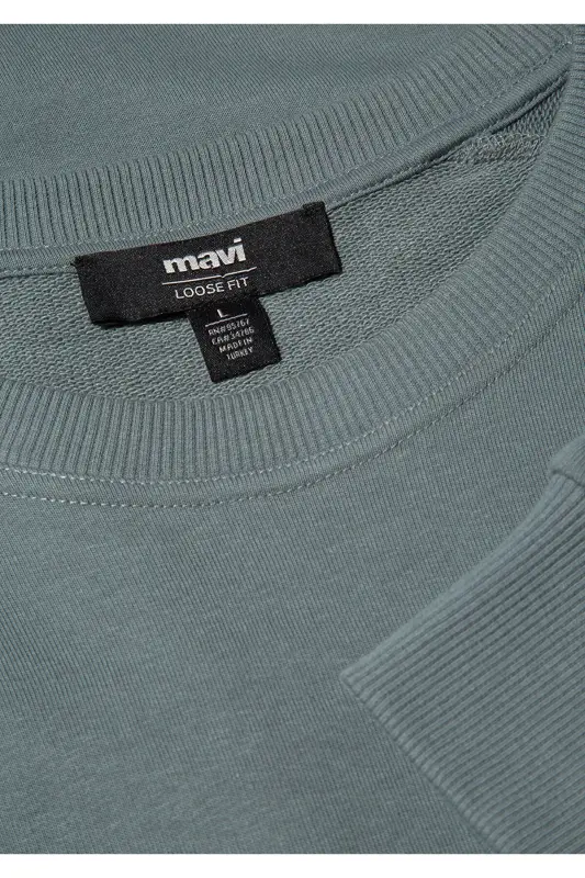 Green crew neck sweatshirt - 6