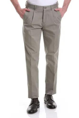 Green Dynamic Fit Patterned Cotton Side Pocket Trouser 