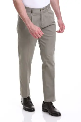 Green Dynamic Fit Patterned Cotton Side Pocket Trouser - 2