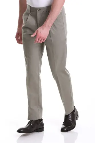 Green Dynamic Fit Patterned Cotton Side Pocket Trouser - 3