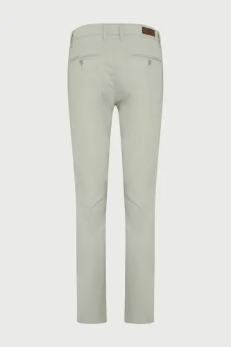 Green Dynamic Fit Straight Cotton Side Pocket Canvas Trouser - HATEMOĞLU (1)