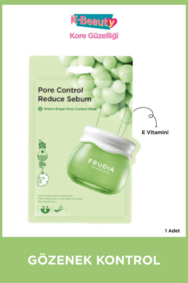 Green Grape Pore Control Face Mask 3 Pieces - 4