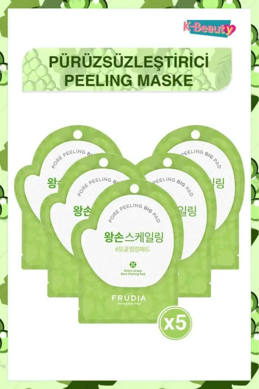 Green Grape Pore Control Pore Peeling Pad 5 Pieces - 1