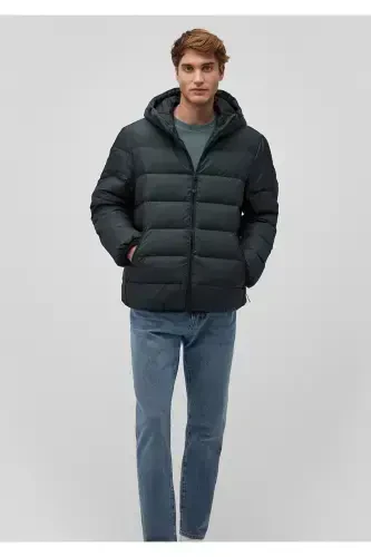 Green Hooded Puffer Jacket 0110193-71539 - 1