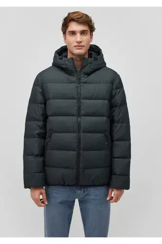 Green Hooded Puffer Jacket 0110193-71539 - 3