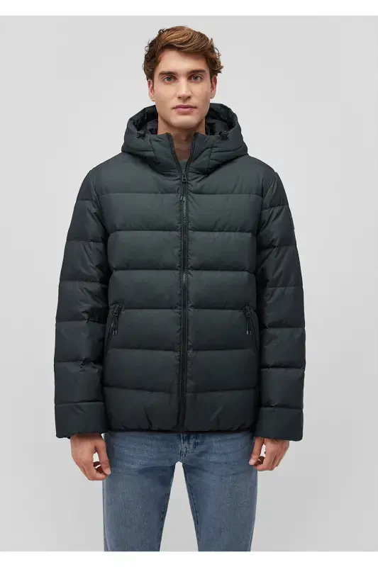 Green Hooded Puffer Jacket 0110193-71539 - 3