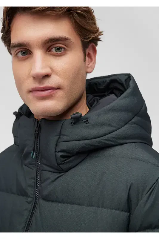 Green Hooded Puffer Jacket 0110193-71539 - 5