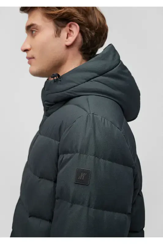 Green Hooded Puffer Jacket 0110193-71539 - 6