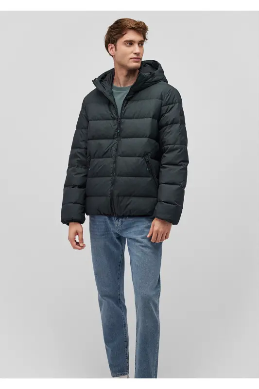 Green Hooded Puffer Jacket 0110193-71539 - 2