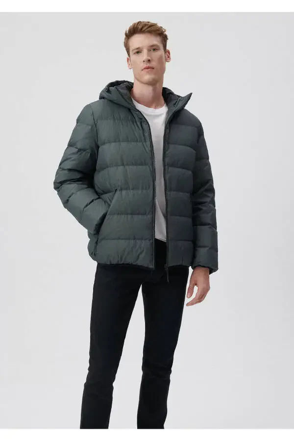 Green Hooded Puffer Jacket (0110193-71598) - 1