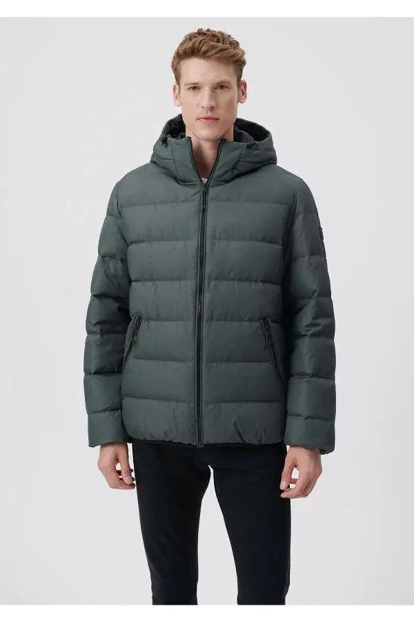 Green Hooded Puffer Jacket (0110193-71598) - 3