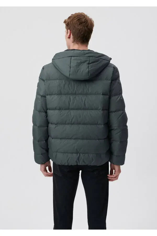 Green Hooded Puffer Jacket (0110193-71598) - 4